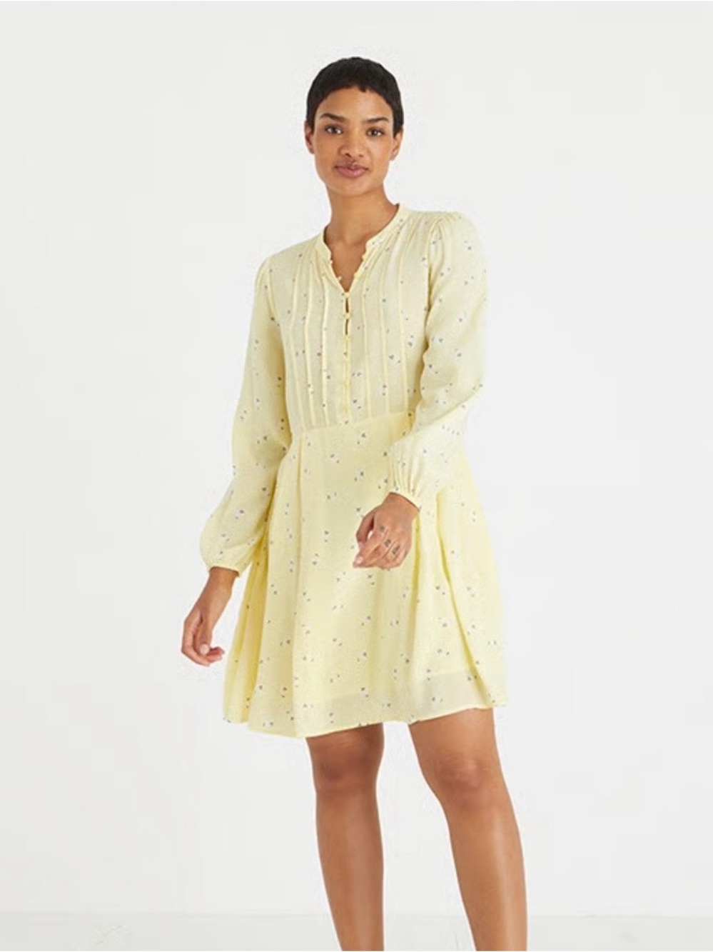 Oliver Bonas yellow romantic floral dress